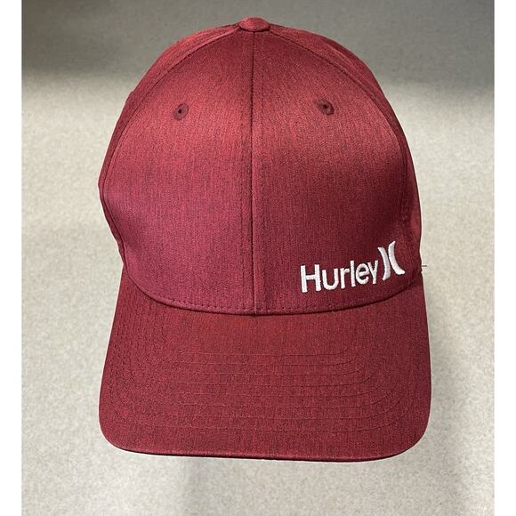 Hurley FlexFit Red Baseball Cap/Hat One Size Flexible Casual Wear - Picture 2 of 7